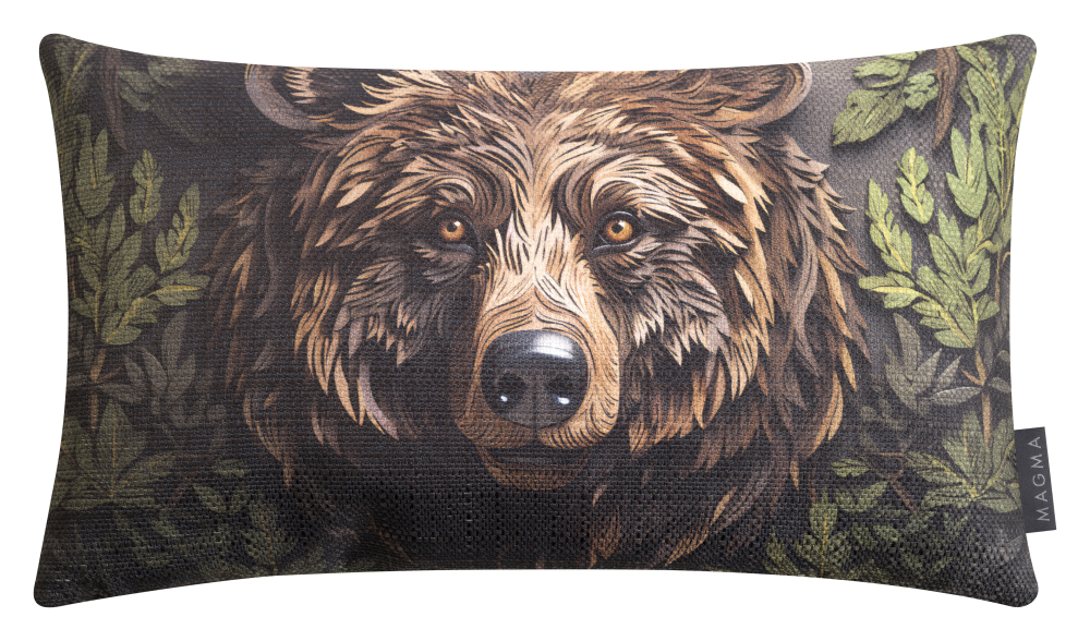 Magma Kissenhülle Foresta 'Bär' 30 x 50 cm Grün